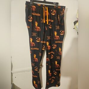 Halloween Themed Black and Orange Pajama Pants